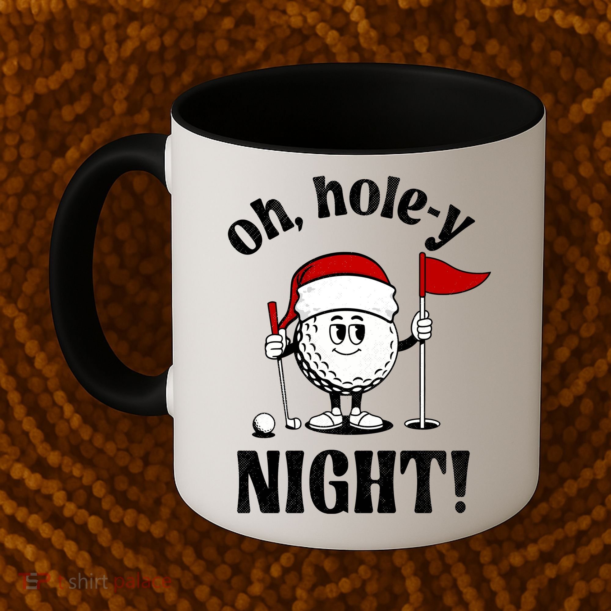 Oh Holey Night Golf Funny Christmas Coffee Mug