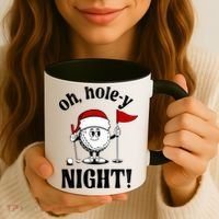 Oh Holey Night Golf Funny Christmas Coffee Mug thumb 3