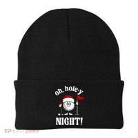 Oh Holey Night Golf Funny Christmas Beanie thumb 0
