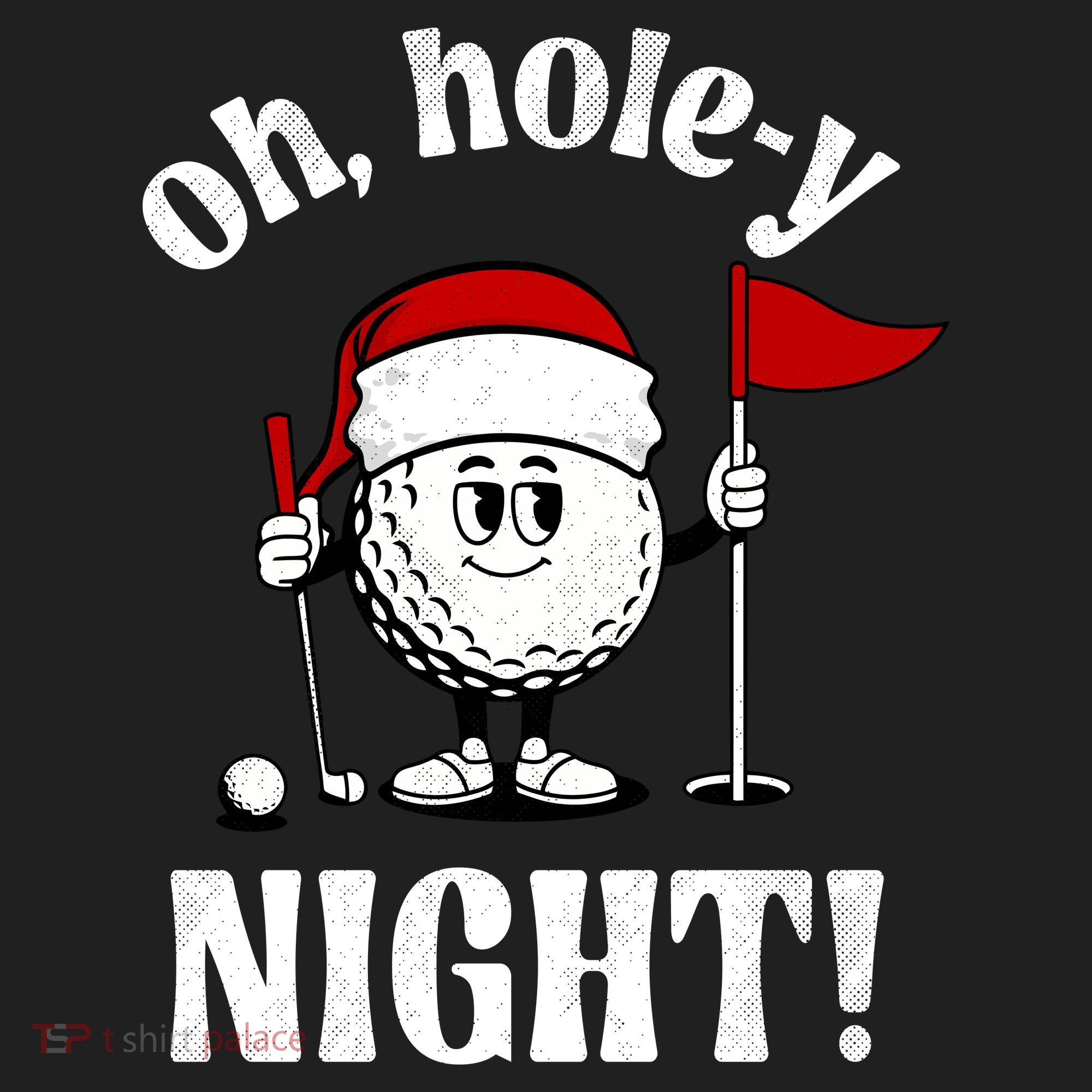 Oh Holey Night Golf Funny Christmas Beanie