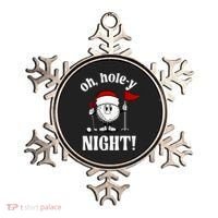 Oh Holey Night Golf Funny Christmas Ornament thumb 0