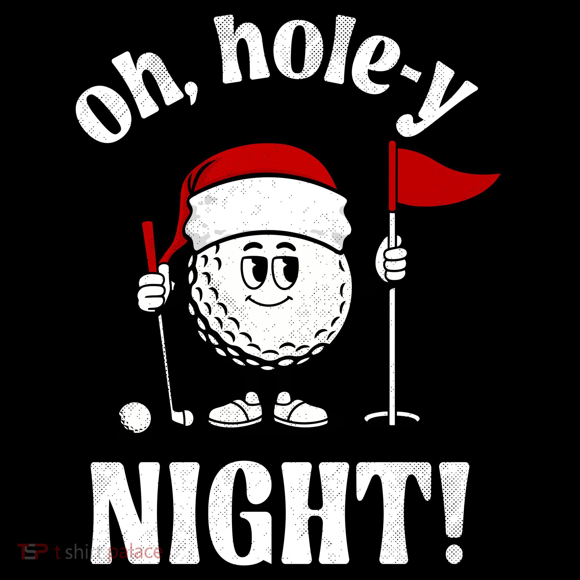 Oh Holey Night Golf Funny Christmas Ornament