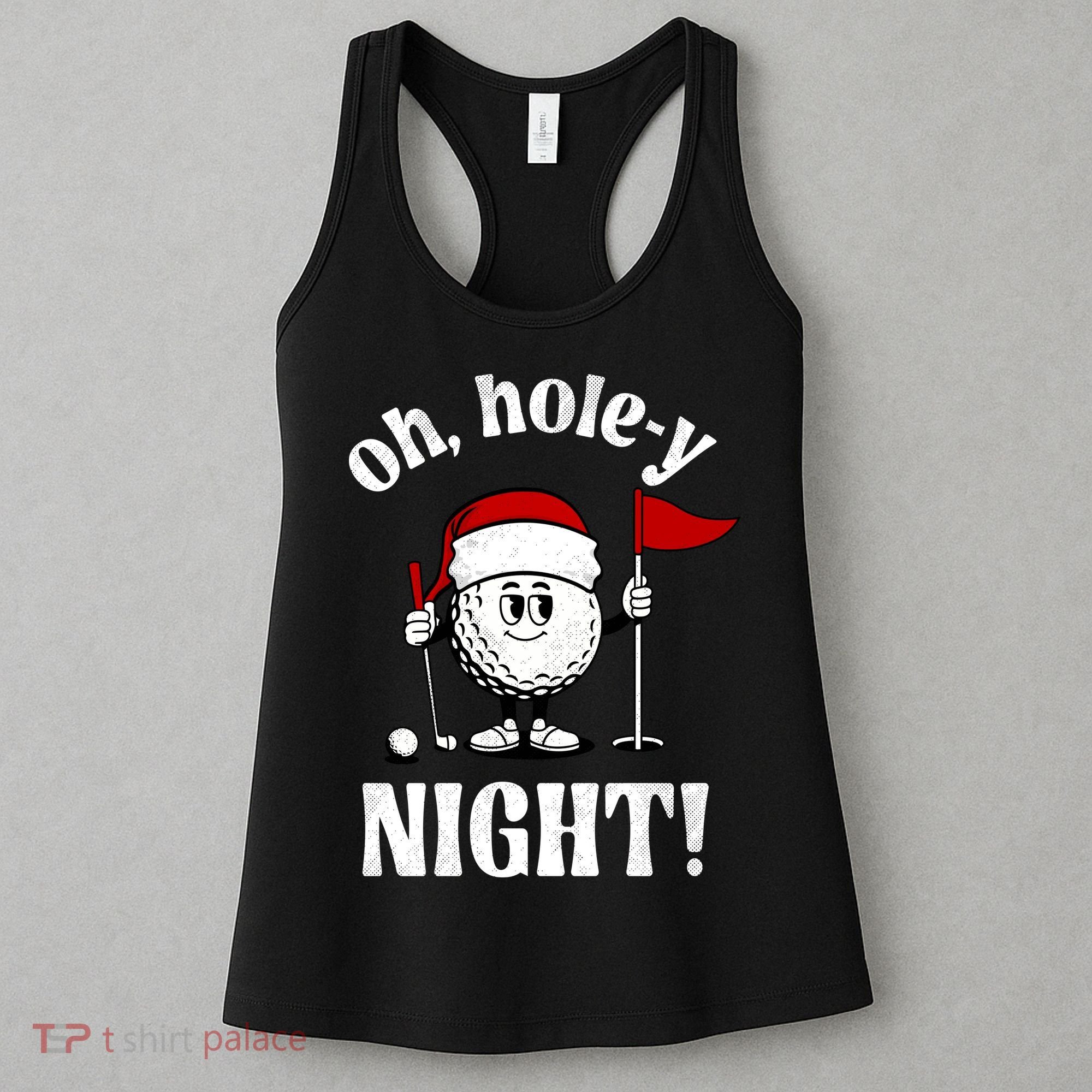 Oh Holey Night Golf Funny Christmas Women's Tank Top