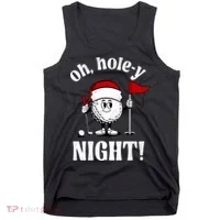 Oh Holey Night Golf Funny Christmas Tank Top thumb 0