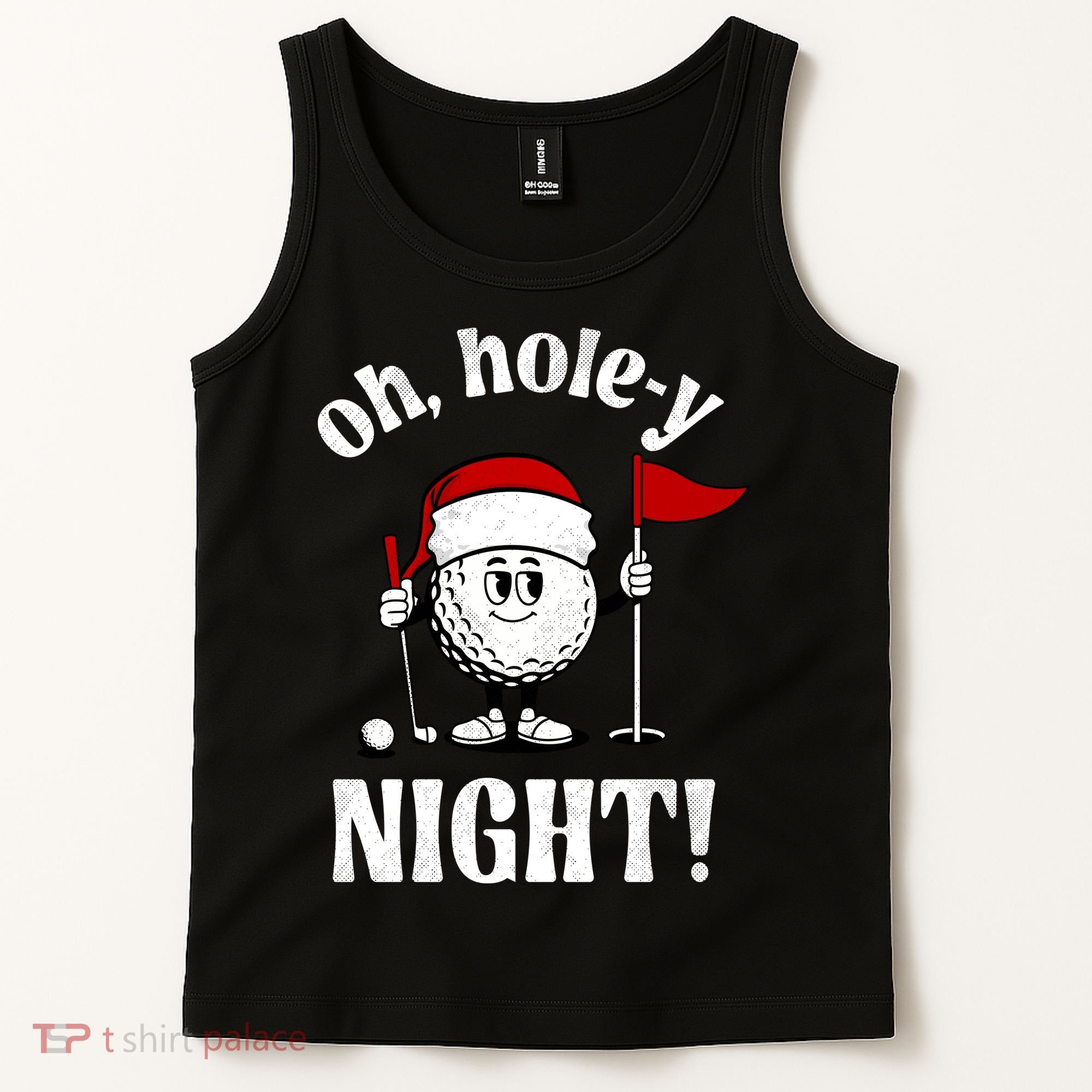 Oh Holey Night Golf Funny Christmas Tank Top