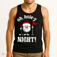 Oh Holey Night Golf Funny Christmas Tank Top thumb 3