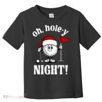 Oh Holey Night Golf Funny Christmas Toddler T-Shirt thumb 0