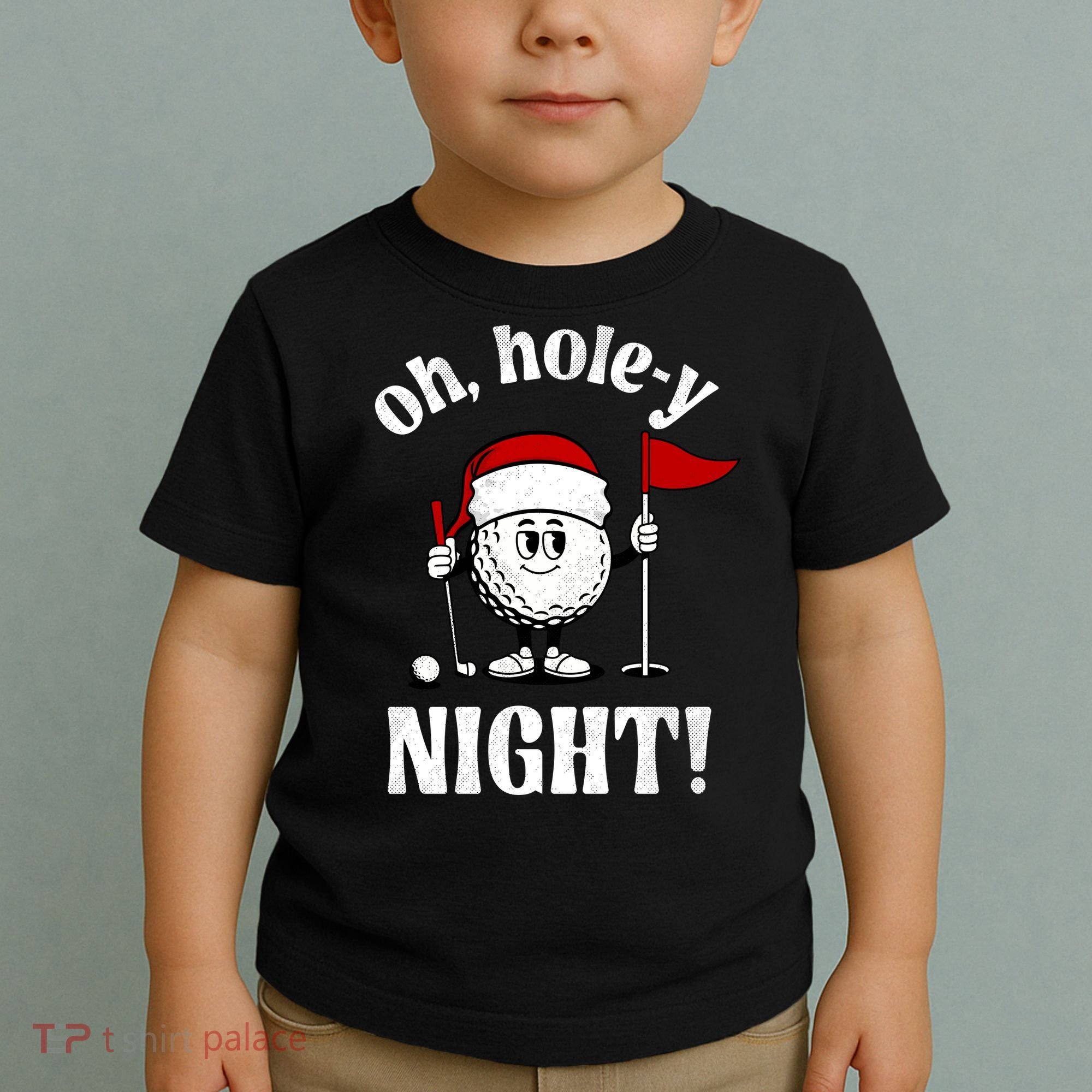 Oh Holey Night Golf Funny Christmas Toddler T-Shirt