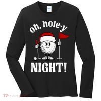 Oh Holey Night Golf Funny Christmas Women's Long Sleeve Shirt thumb 0