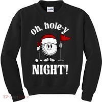 Oh Holey Night Golf Funny Christmas Kids Sweatshirt thumb 0