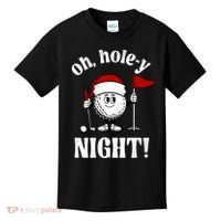 Oh Holey Night Golf Funny Christmas Kids T-Shirt thumb 0