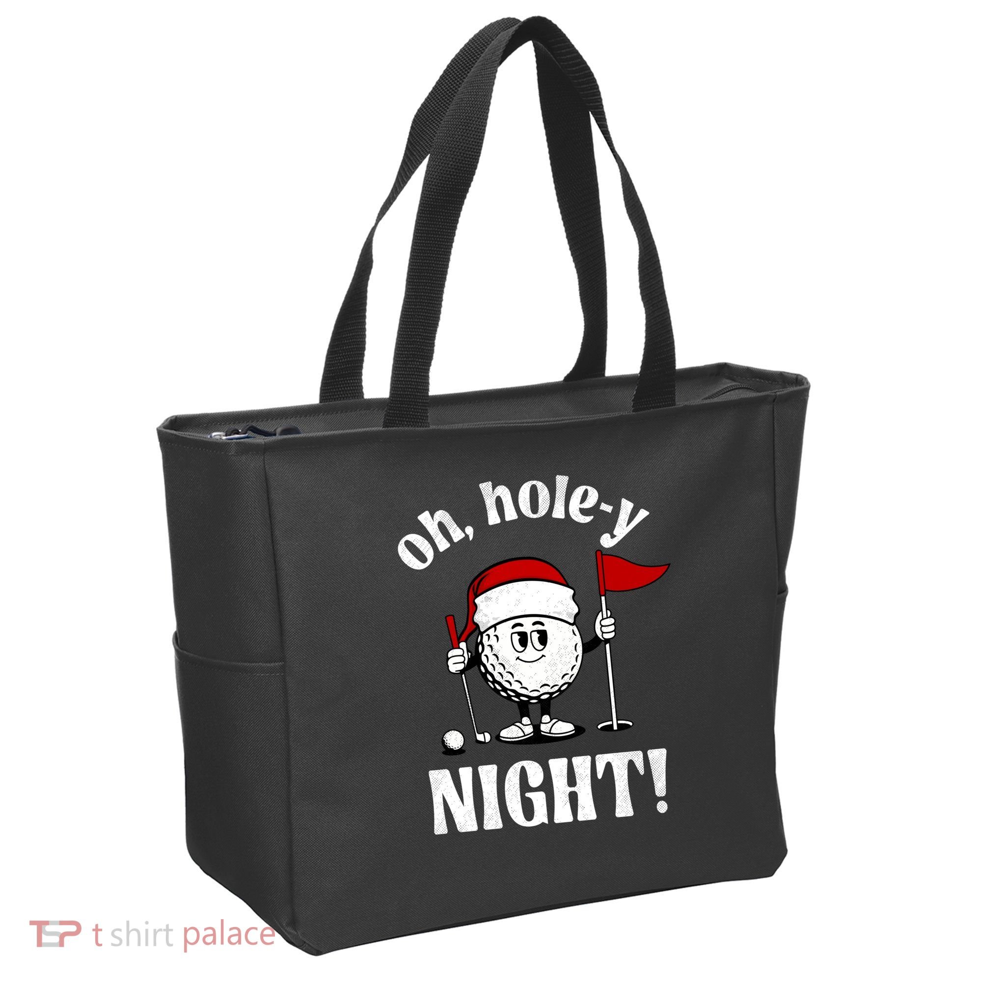 Oh Holey Night Golf Funny Christmas Tote Bag