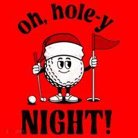 Oh Holey Night Golf Funny Christmas Santa Hat thumb 1