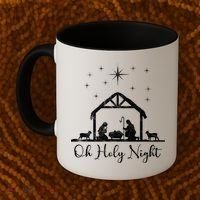 Oh Holy Night Jesus Stable In Bethlehem Coffee Mug thumb 2