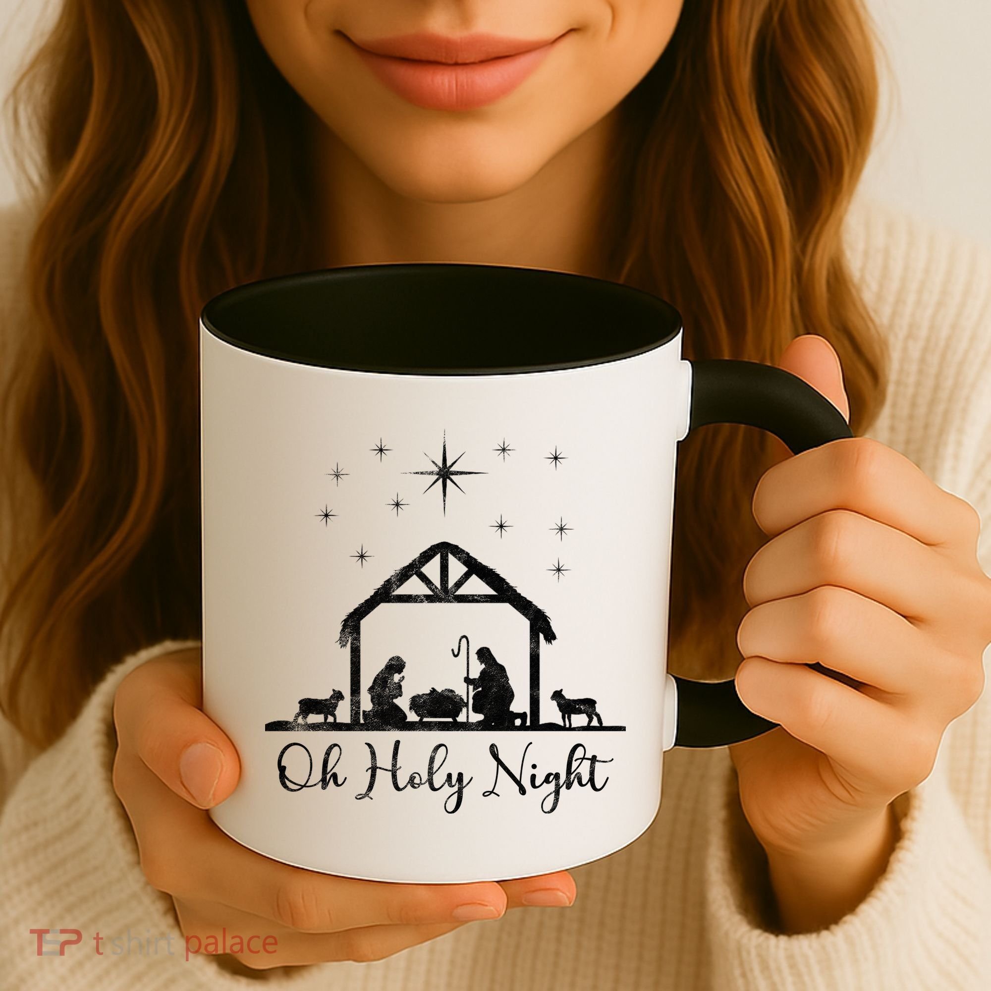 Oh Holy Night Jesus Stable In Bethlehem Coffee Mug