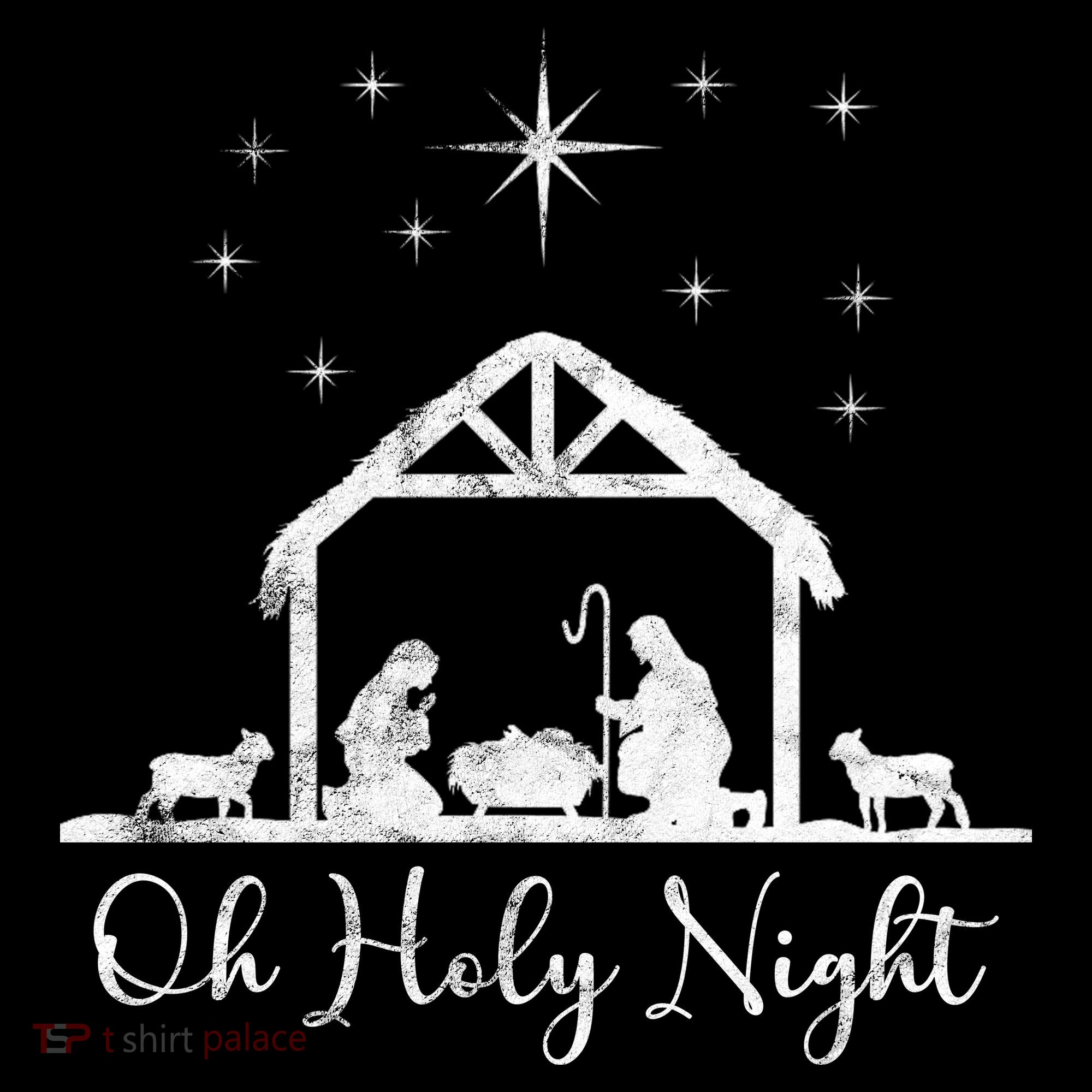 Oh Holy Night Jesus Stable In Bethlehem Women's Hoodie