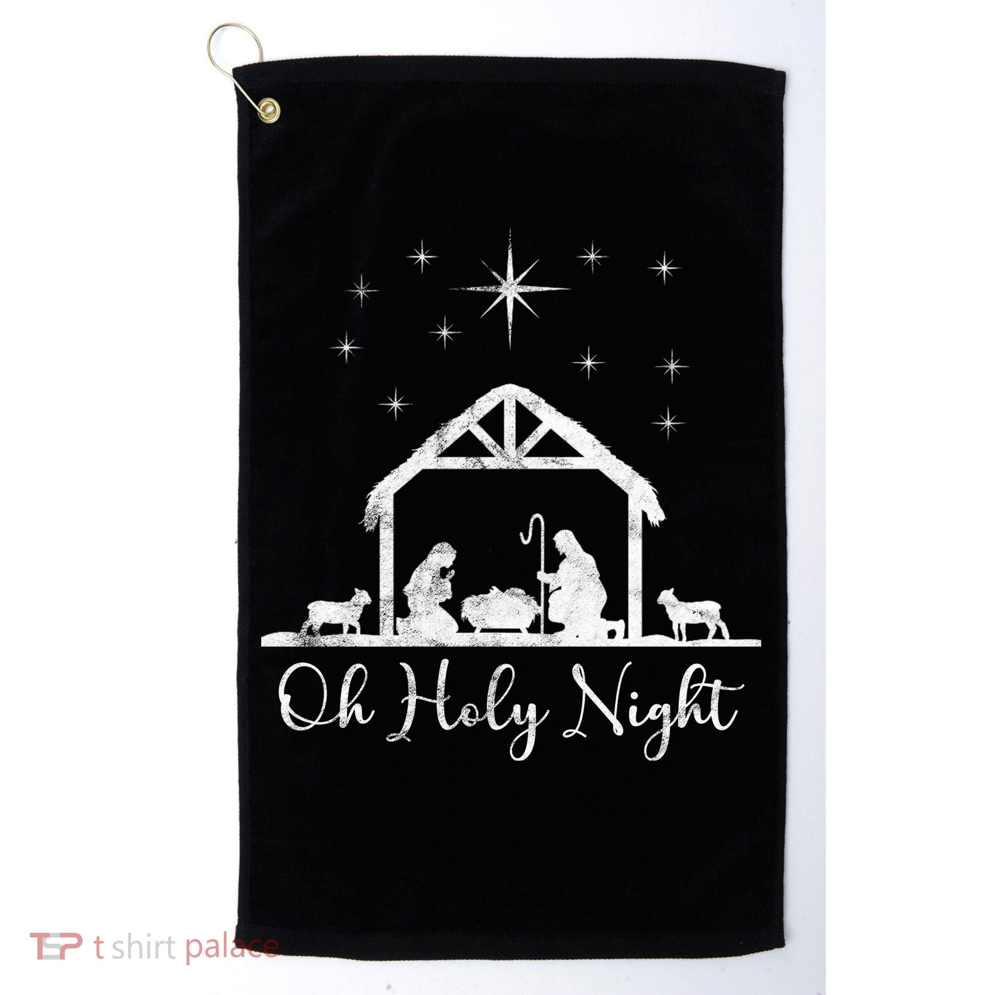 Oh Holy Night Jesus Stable In Bethlehem Golf Towel