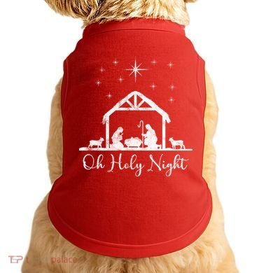 Oh Holy Night Jesus Stable In Bethlehem Doggie Tank