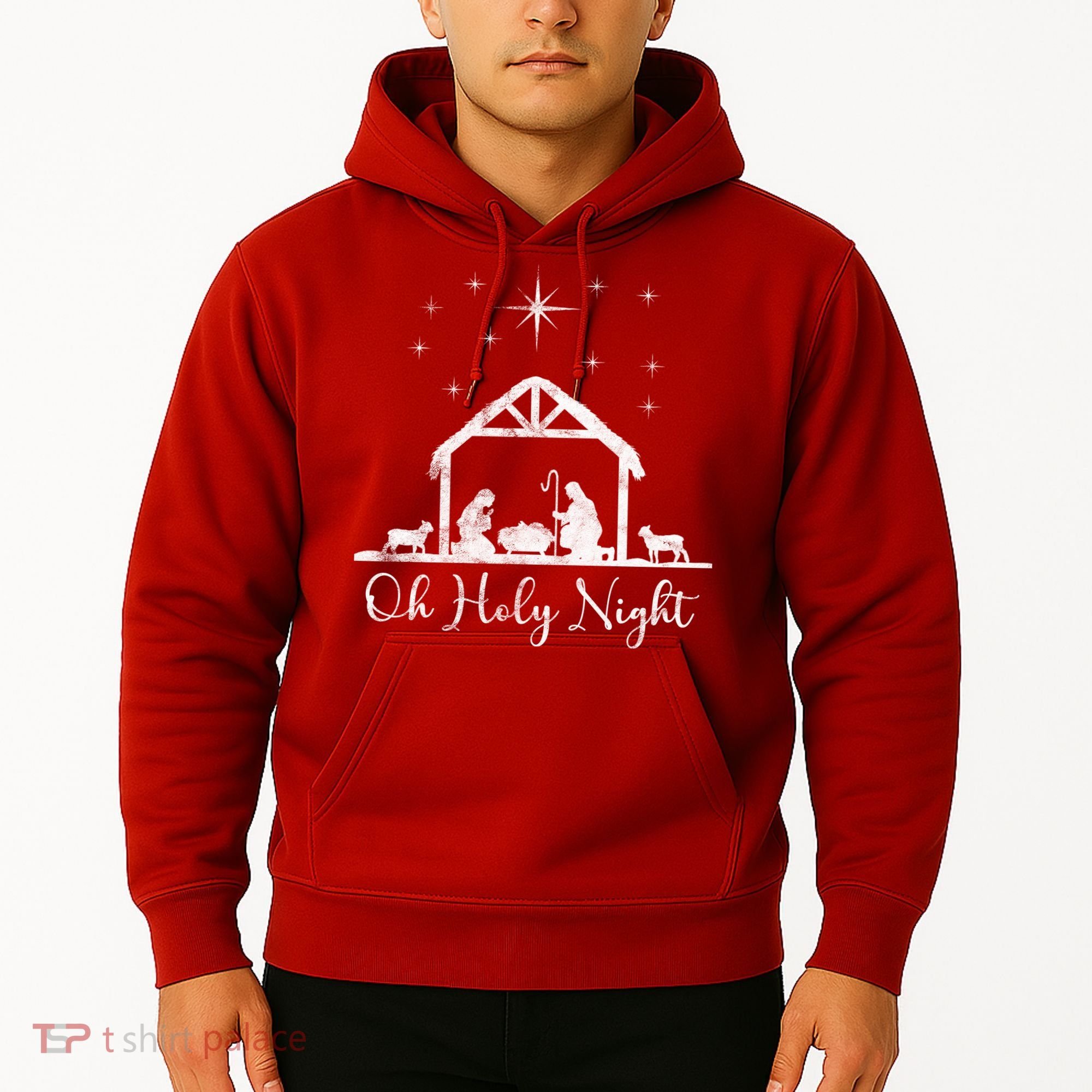 Oh Holy Night Jesus Stable In Bethlehem Hoodie