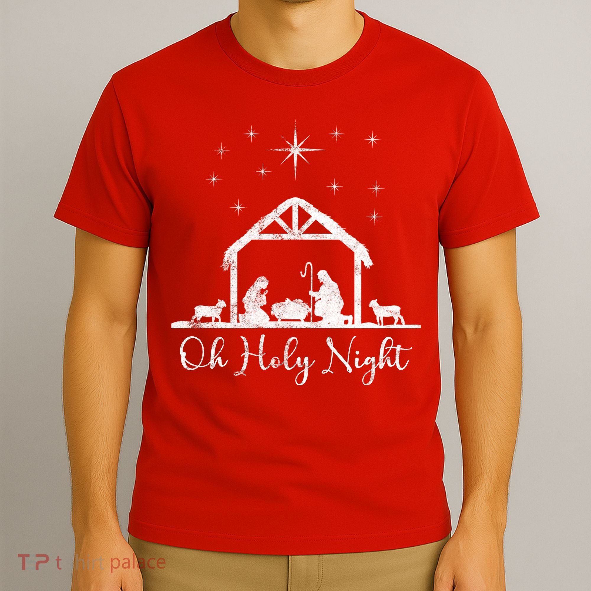 Oh Holy Night Jesus Stable In Bethlehem T-Shirt
