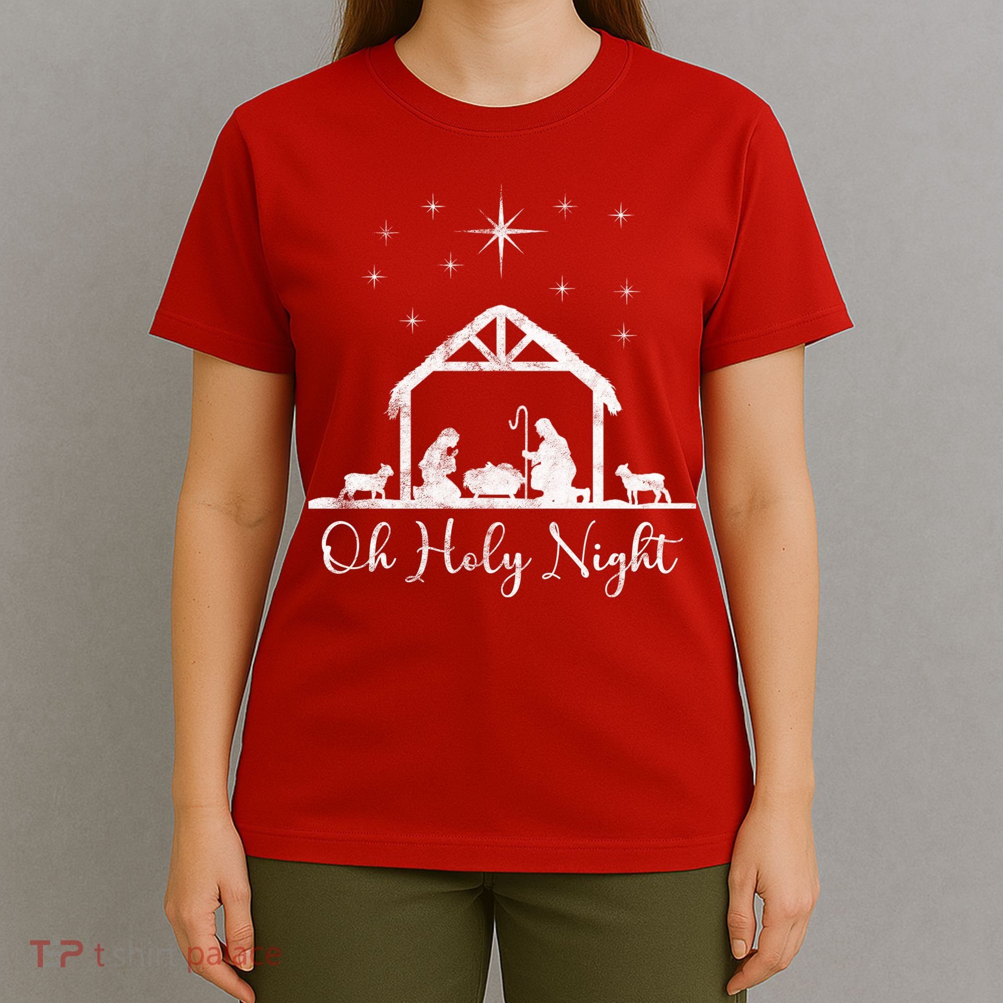 Oh Holy Night Jesus Stable In Bethlehem T-Shirt