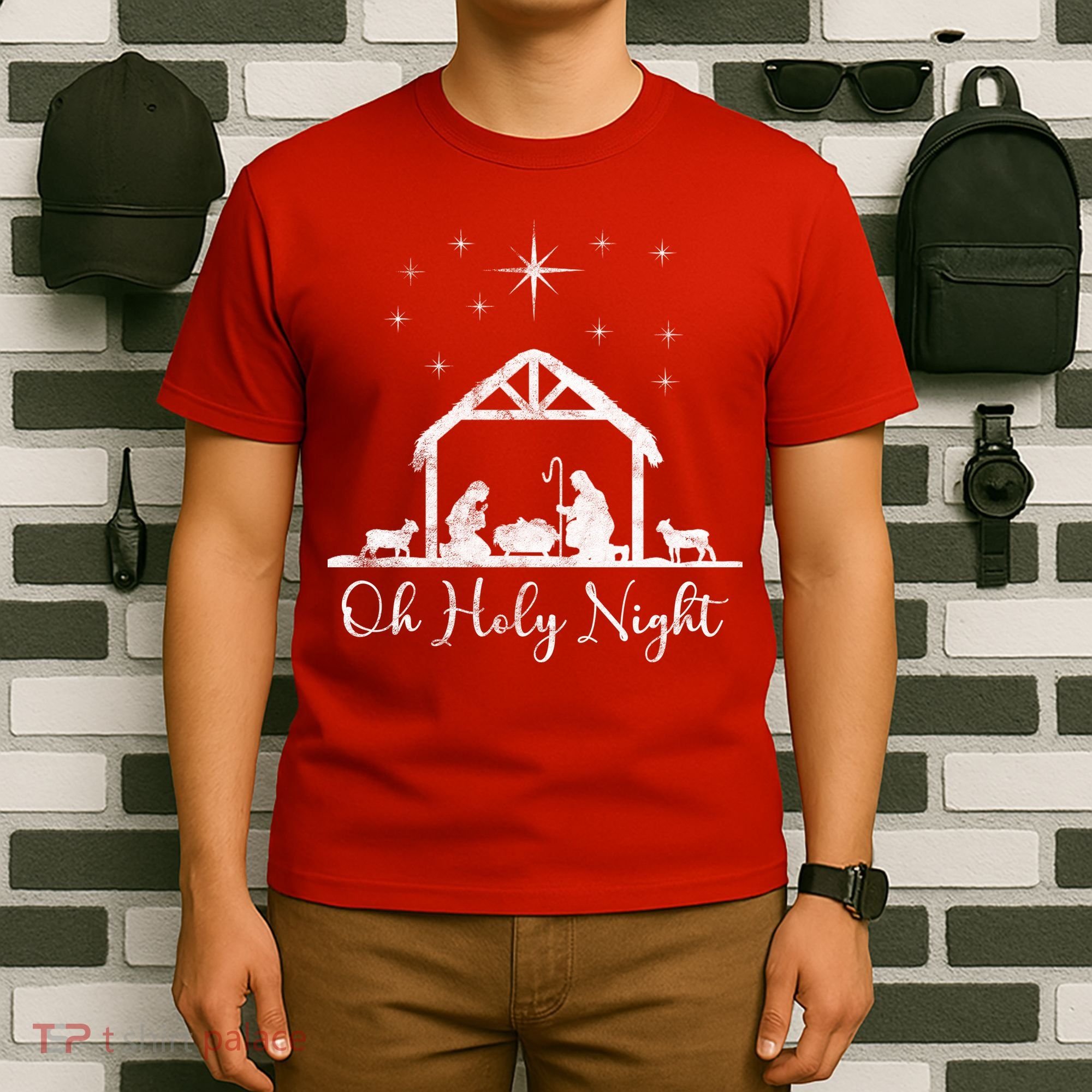 Oh Holy Night Jesus Stable In Bethlehem T-Shirt