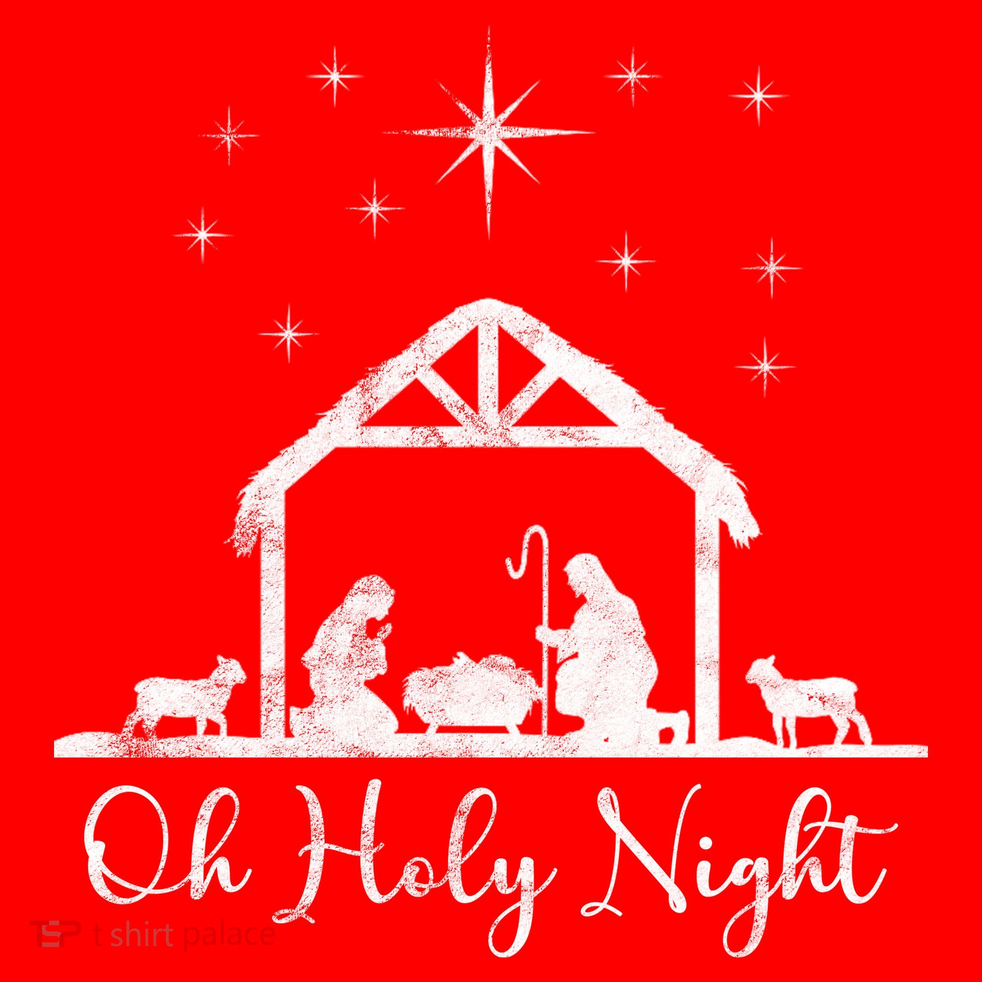 Oh Holy Night Jesus Stable In Bethlehem T-Shirt