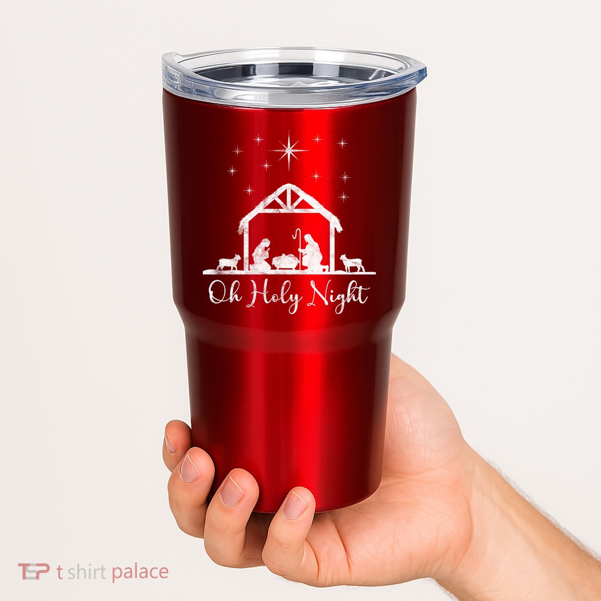 Oh Holy Night Jesus Stable In Bethlehem Tumbler