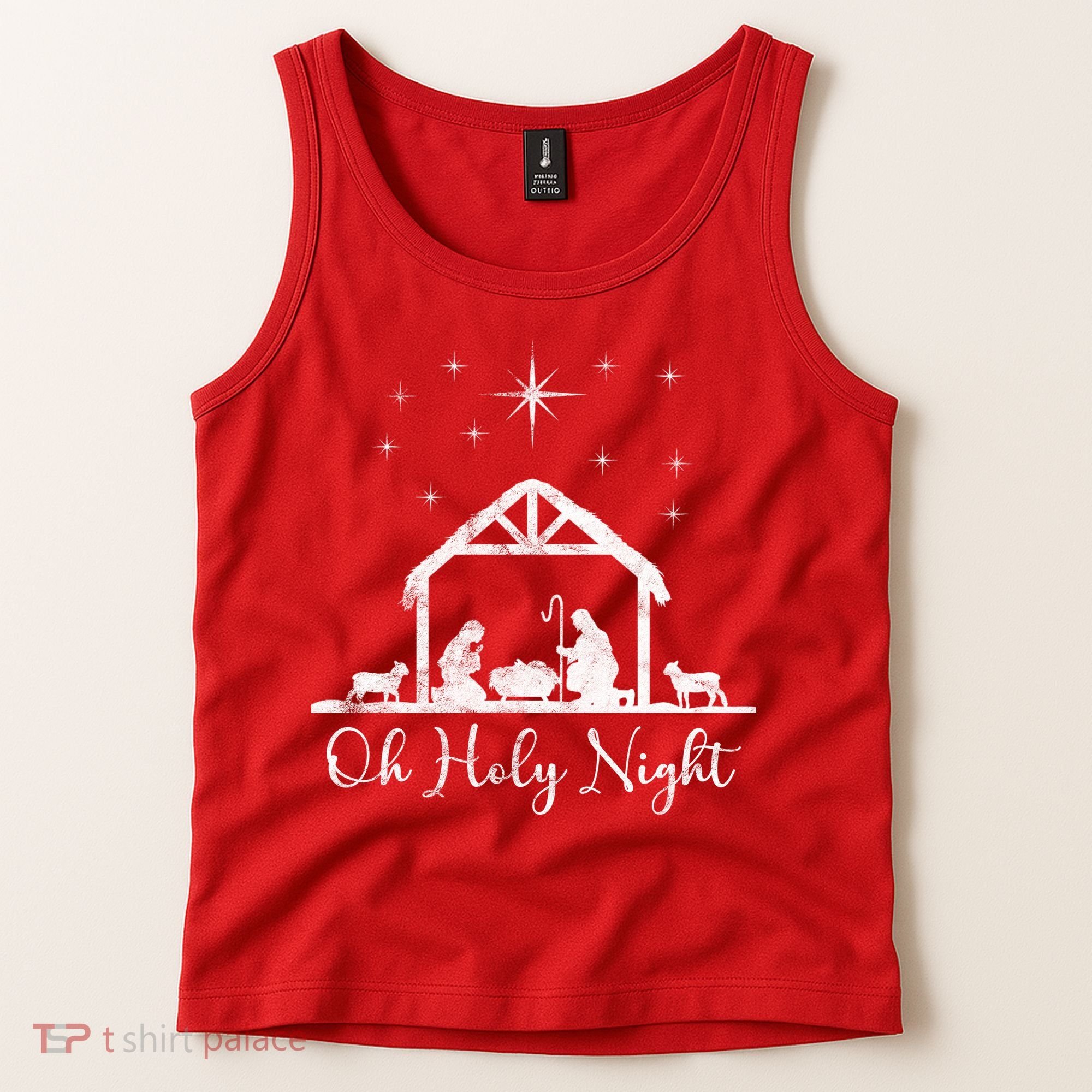 Oh Holy Night Jesus Stable In Bethlehem Tank Top