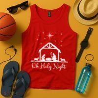 Oh Holy Night Jesus Stable In Bethlehem Tank Top thumb 4