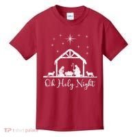 Oh Holy Night Jesus Stable In Bethlehem Kids T-Shirt thumb 0