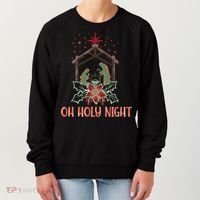 Oh Holy Night Christian Retro Christmas Religious Graphic Plus Size Women's Sweatshirt thumb 0