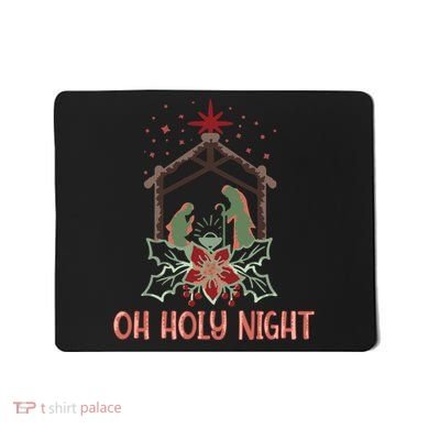 Oh Holy Night Christian Retro Christmas Religious Graphic Plus Size Mousepad