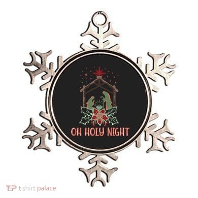Oh Holy Night Christian Retro Christmas Religious Graphic Plus Size Ornament