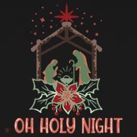 Oh Holy Night Christian Retro Christmas Religious Graphic Plus Size Ornament thumb 1