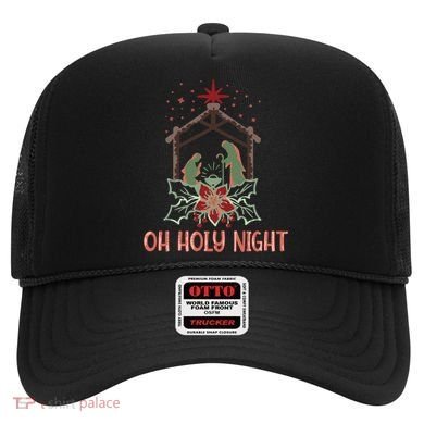 Oh Holy Night Christian Retro Christmas Religious Graphic Plus Size Hat