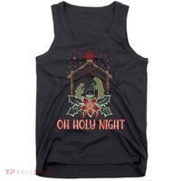 Oh Holy Night Christian Retro Christmas Religious Graphic Plus Size Tank Top thumb 0
