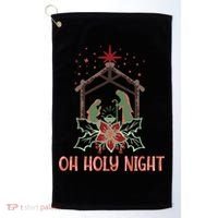 Oh Holy Night Christian Retro Christmas Religious Graphic Plus Size Golf Towel thumb 0