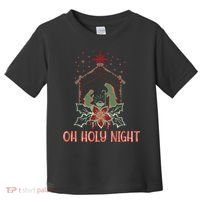 Oh Holy Night Christian Retro Christmas Religious Graphic Plus Size Toddler T-Shirt thumb 0