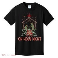 Oh Holy Night Christian Retro Christmas Religious Graphic Plus Size Kids T-Shirt thumb 0