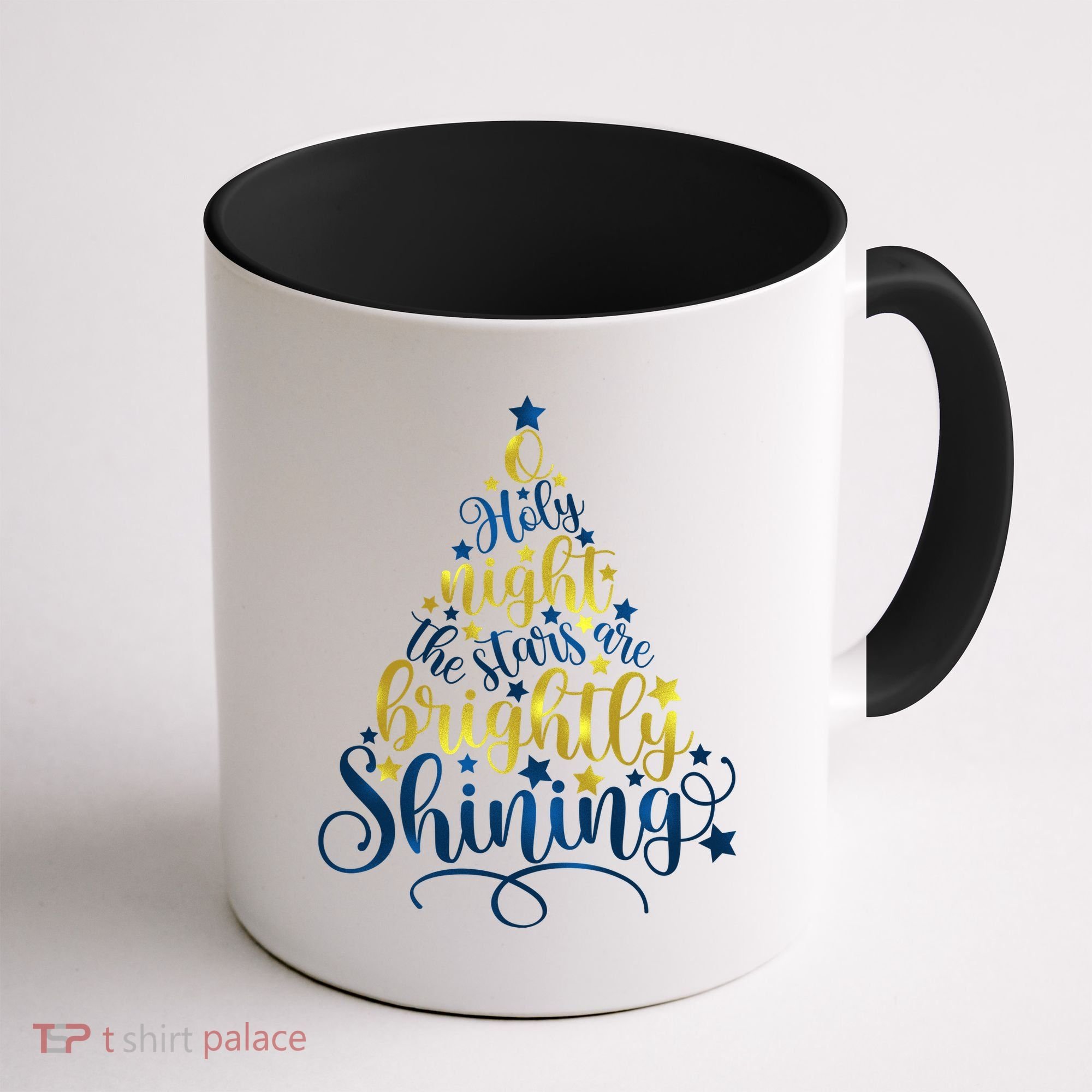 Oh Holy Night The Stars Are Brightly Shining Tree Coffee Mug