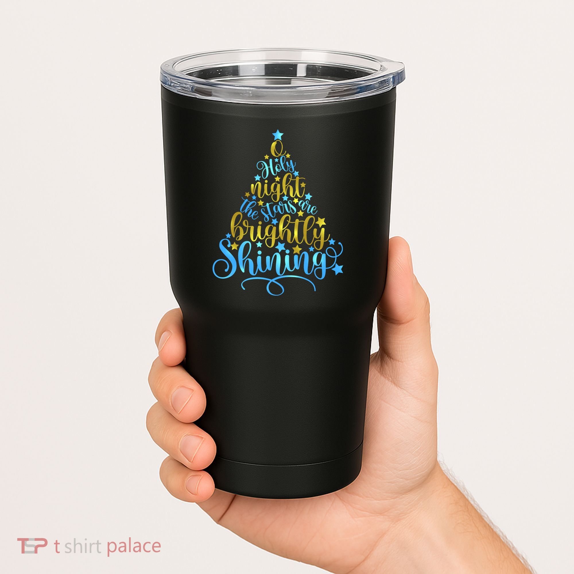Oh Holy Night The Stars Are Brightly Shining Tree Tumbler