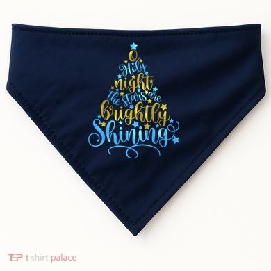 Oh Holy Night The Stars Are Brightly Shining Tree USA-Made Doggie Bandana