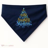 Oh Holy Night The Stars Are Brightly Shining Tree USA-Made Doggie Bandana thumb 0