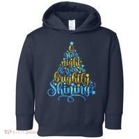 Oh Holy Night The Stars Are Brightly Shining Tree Toddler Hoodie thumb 0