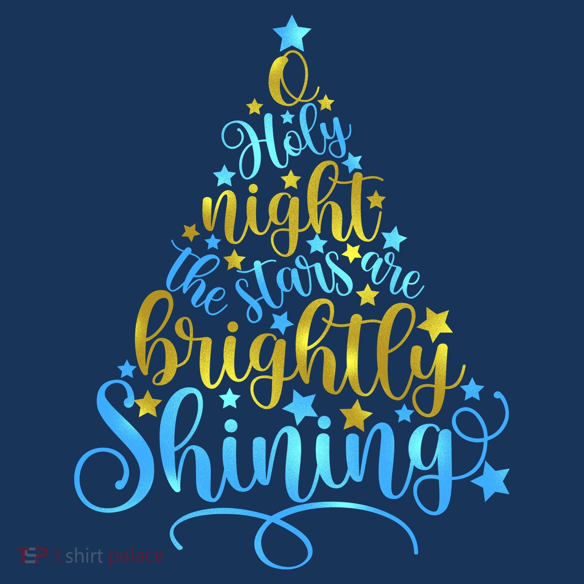Oh Holy Night The Stars Are Brightly Shining Tree Tank Top