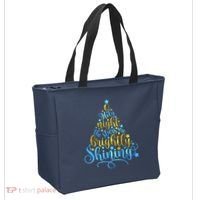 Oh Holy Night The Stars Are Brightly Shining Tree Tote Bag thumb 2