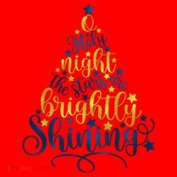 Oh Holy Night The Stars Are Brightly Shining Tree Santa Hat thumb 1