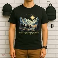 O Holy Night Our King Is Here Jesus Is The Reason Christian T-Shirt thumb 6