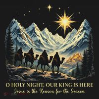 O Holy Night Our King Is Here Jesus Is The Reason Christian Women's Hoodie thumb 2